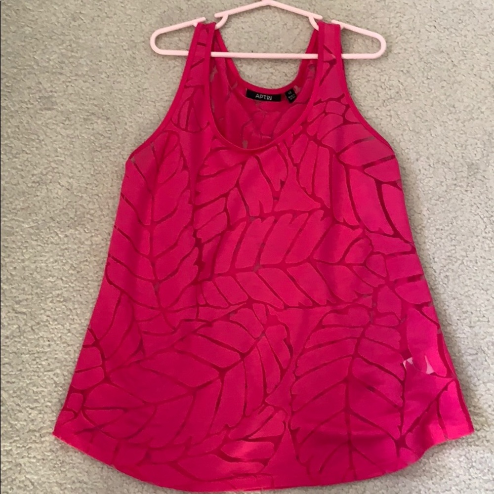 Apt. 9 Pink tank with pattern